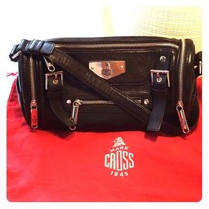 Mark Cross 1845 Genuine Black Leather Satchel